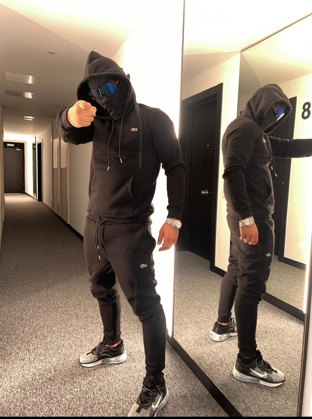 Chandal  LaCoste negro entero