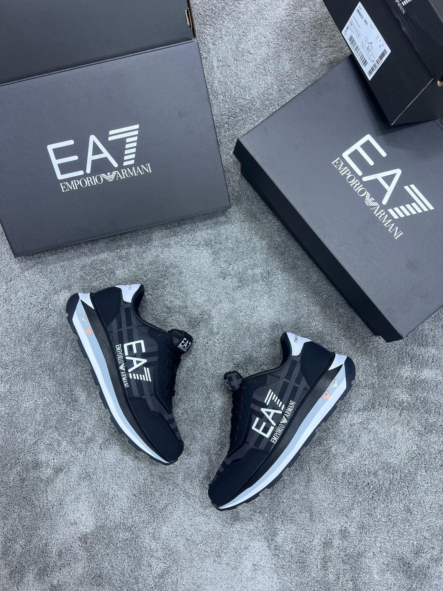 Zapatillas empori Armani negras:blancas