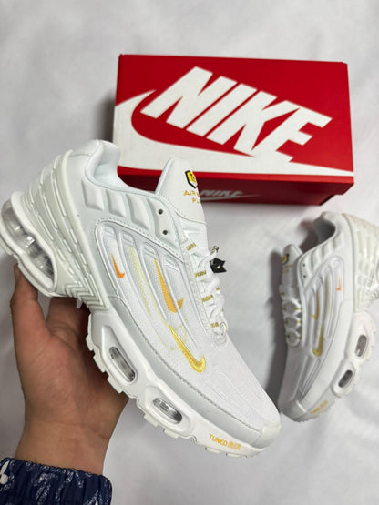 Nike Tn Tunned Triple Swoosh White And Yellow